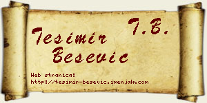 Tešimir Bešević vizit kartica